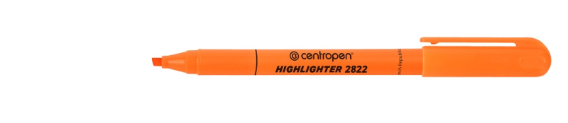 Zvýrazňovač, 2822, seříznutý hrot, oranžový