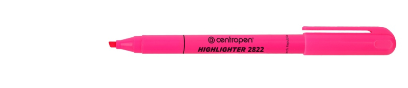 Zvýrazňovač, 2822, seříznutý hrot, růžový