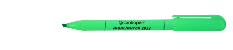 Zvýrazňovač, 2822, seříznutý hrot, zelený