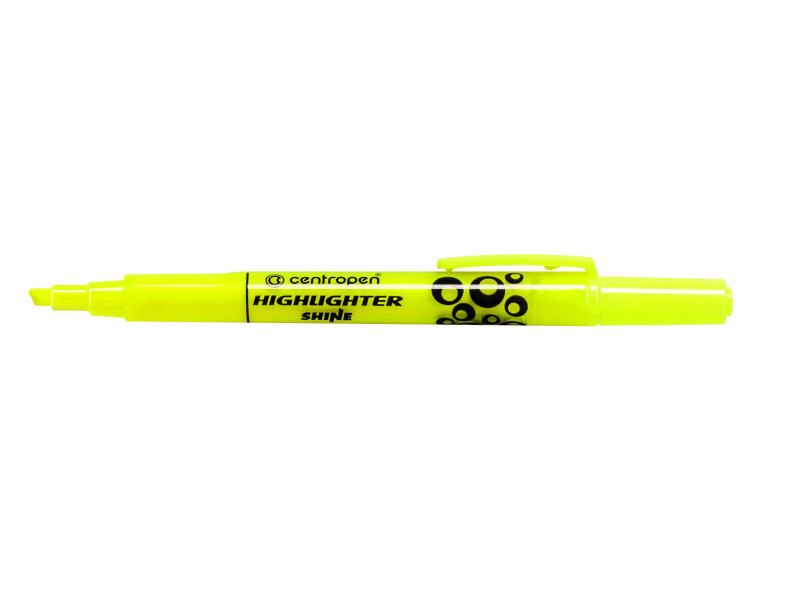 Zvýrazňovač, 8732, seříznutý hrot, žlutý