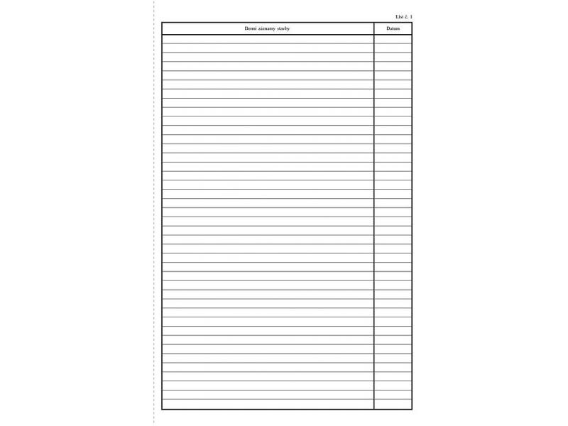 Stavební deník A4, samopropisovací, číslovaný, Optys