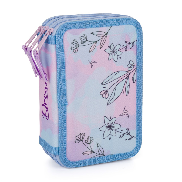 Penál třípatrový, prázdný, Kolibřík