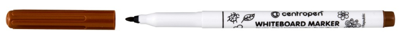 Popisovač, Centropen, 2507, na stíratelné tabulky, hnědý