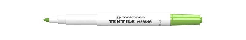 Značkovač, Centropen, 2739, na textil, 1,5 mm, žlutozelený