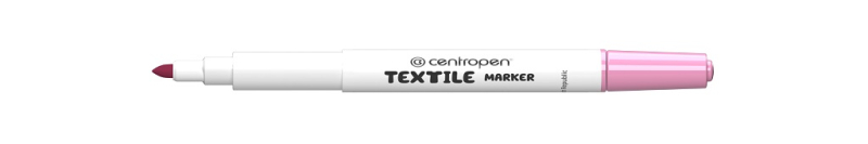 Značkovač, Centropen, 2739, na textil, 1,5 mm, růžový