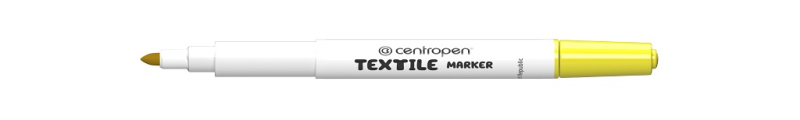 Značkovač, Centropen, 2739, na textil, 1,5 mm, žlutý