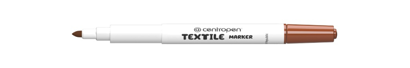 Značkovač, Centropen, 2739, na textil, 1,5 mm, hnědý