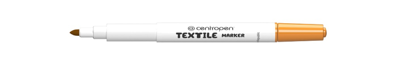 Značkovač, Centropen, 2739, na textil, 1,5 mm, oranžový
