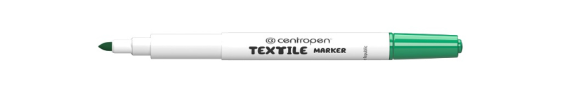 Značkovač, Centropen, 2739, na textil, 1,5 mm, zelený