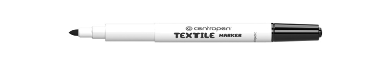 Značkovač, Centropen, 2739, na textil, 1,5 mm, černý