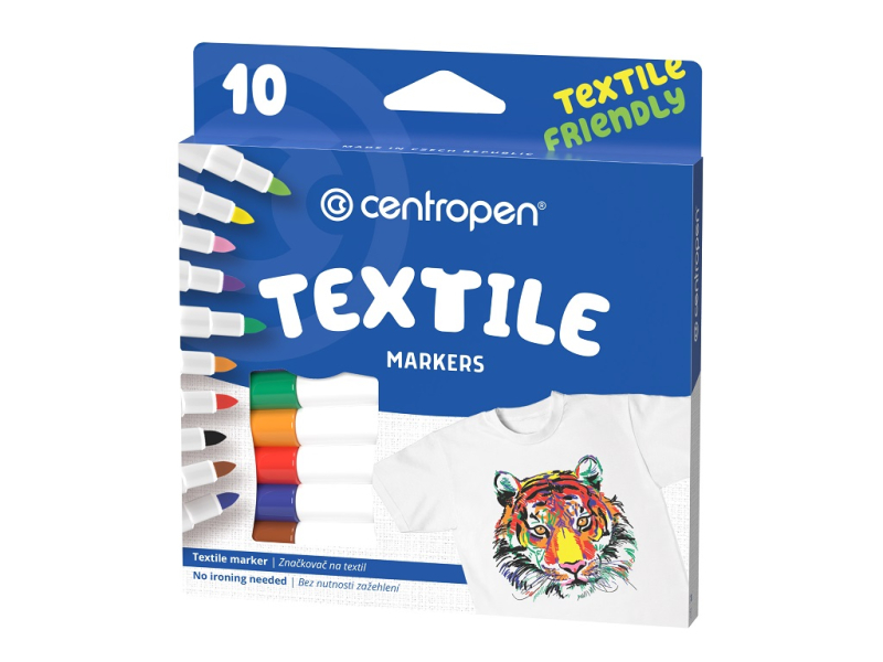 Značkovače, Centropen, 2739-10, na textil, 1,5 mm, sada 10 kusů