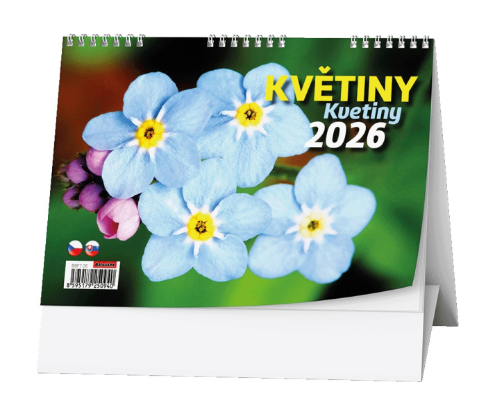 Kalendář stolní, Květiny