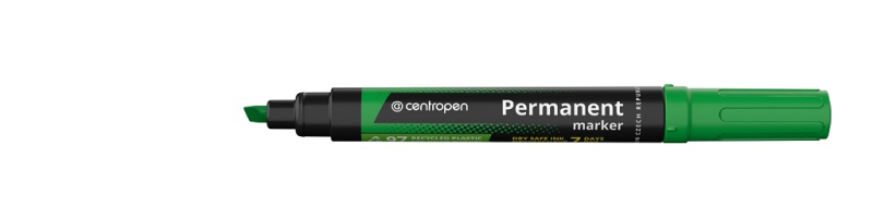 Značkovač, Centropen, 8516, permanentní, seříznutý, zelený