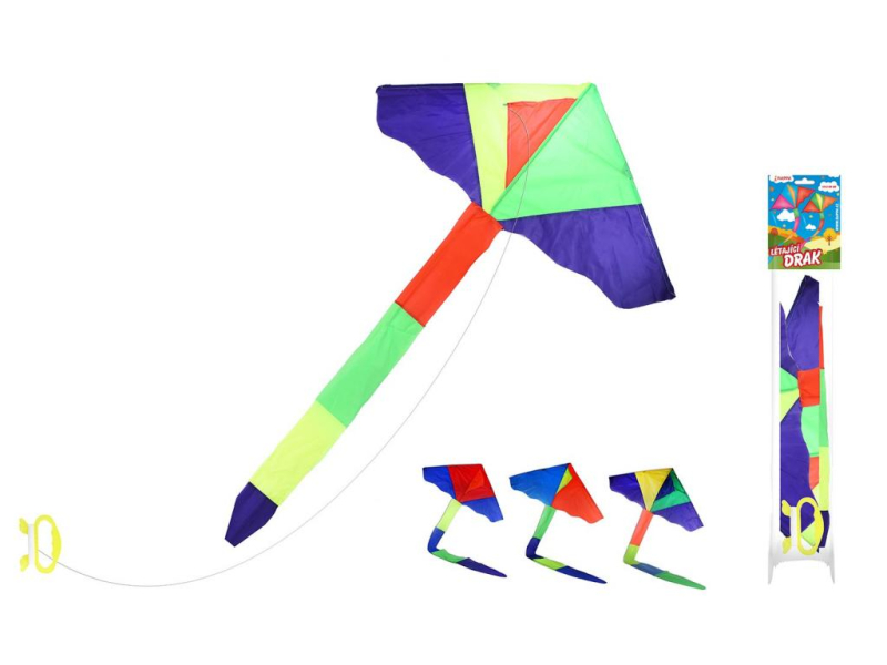 Drak létající nylon vzory 115x50cm