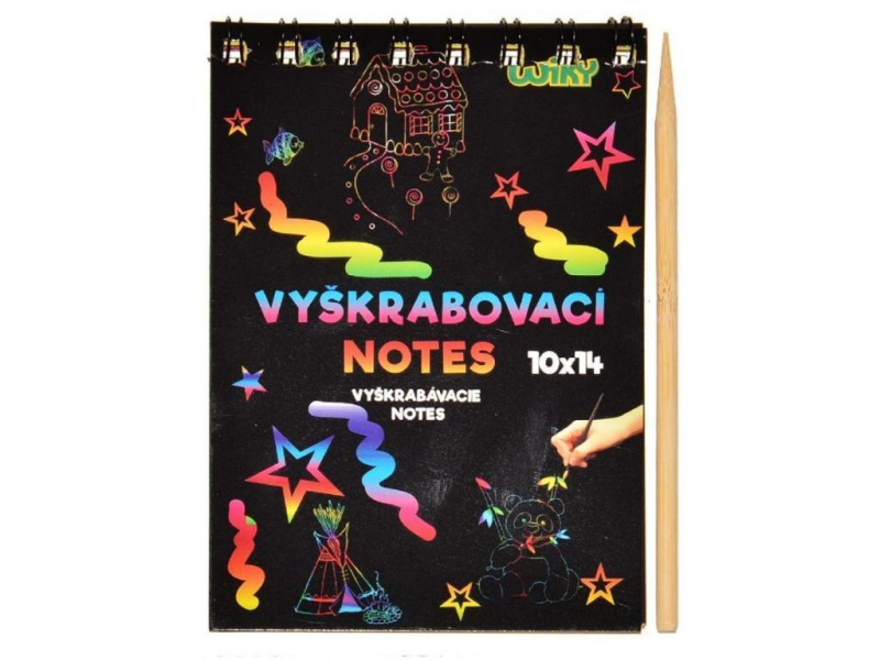 Škrabací blok, 14 x 10 cm, 12 listů