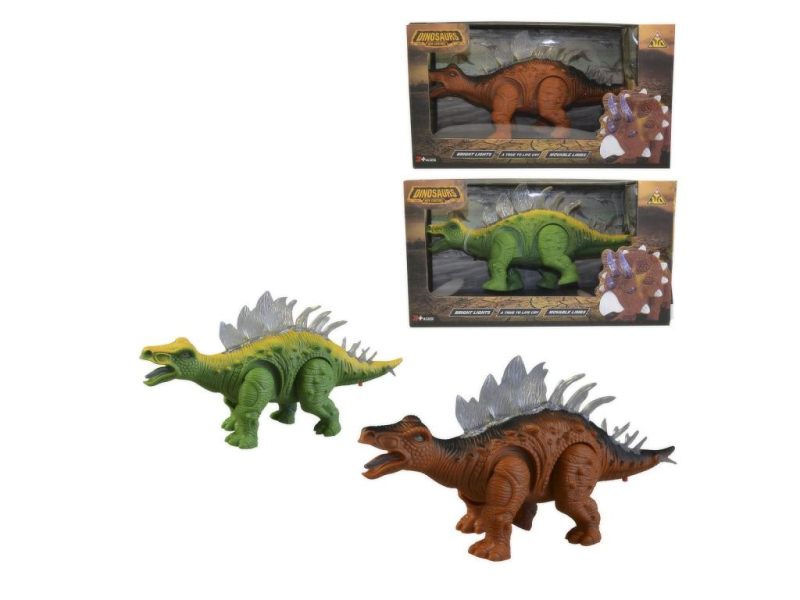 Dinosaurus na baterie, světlo, pohyb dopředu