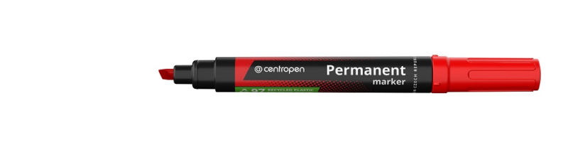Značkovač, Centropen, 8576, permanent, seříznutý, 1 - 4,5 mm, permanent, červený