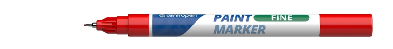 Značkovač, Centropen, 9211, lakový, 0,7 mm, červený