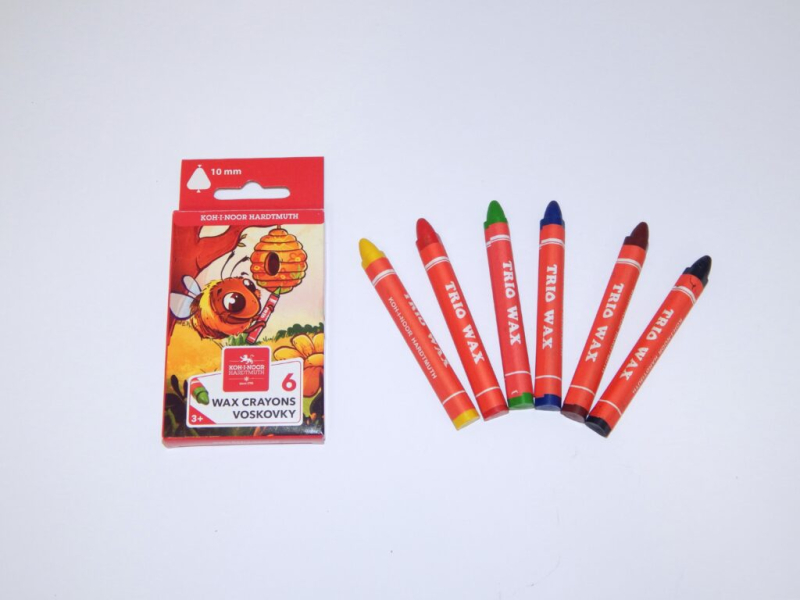 Voskovky trojhranné Kohinoor, 8271-6, průměr 10 mm