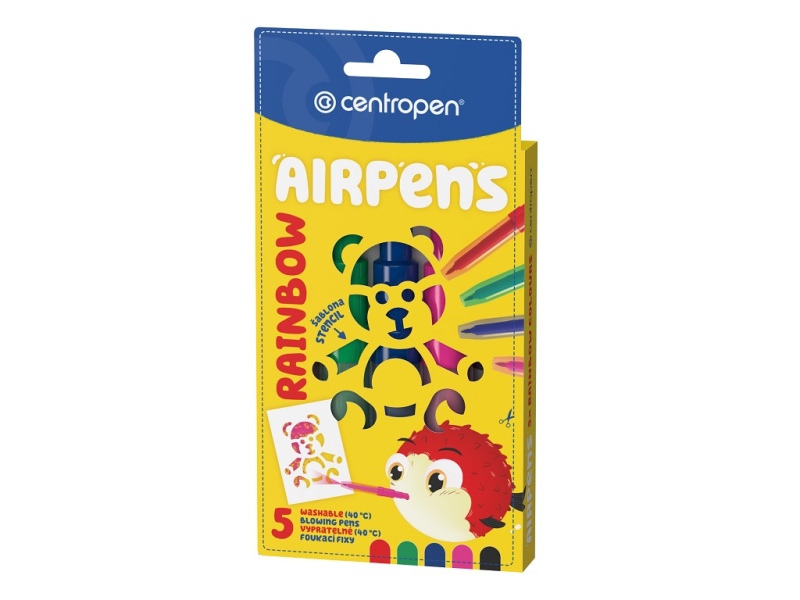 Foukací fixy, Airpens, 1500-5, Rainbow