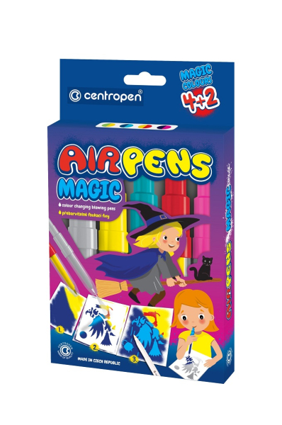 Foukací fixy, Airpens, 1549-4+2, magic