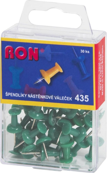 Napínáčky kužel 435, 30 kusů, zeléné