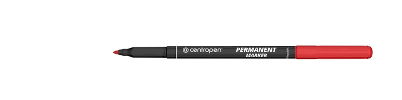 Popisovač, Centropen, 2536, permanent, světlostálý, 2 mm, červený