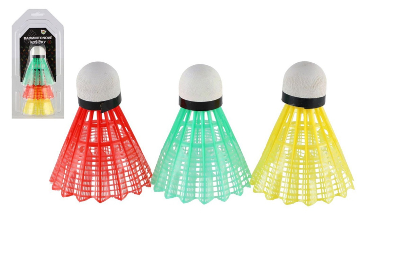 Košíčky badminton 3ks plastové