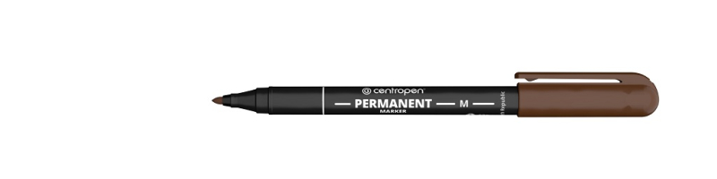 Popisovač, Centropen, 2846, permanent, 1 mm, hnědý