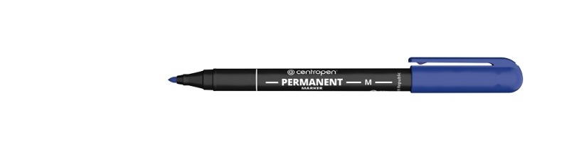 Popisovač, Centropen, 2846, permanent, 1 mm, modrý