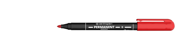 Popisovač, centropen, 2836, permanent, 2 mm, červený
