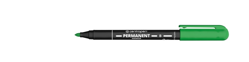 Popisovač, Centropen, 2836, permanent, 2 mm, zelený  2mm