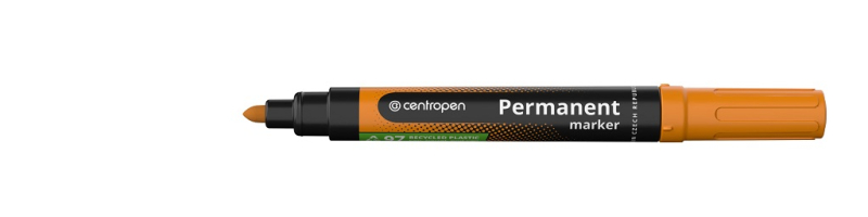 Značkovač, Centropen, 8566, hrot 2,5 mm, permanent, oranžový