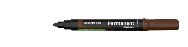 Značkovač, Centropen, 8566, hrot 2,5 mm, permanent, hnědý