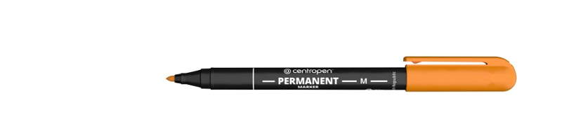 Popisovač, Centropen, 2846, permanent, 1 mm, oranžový