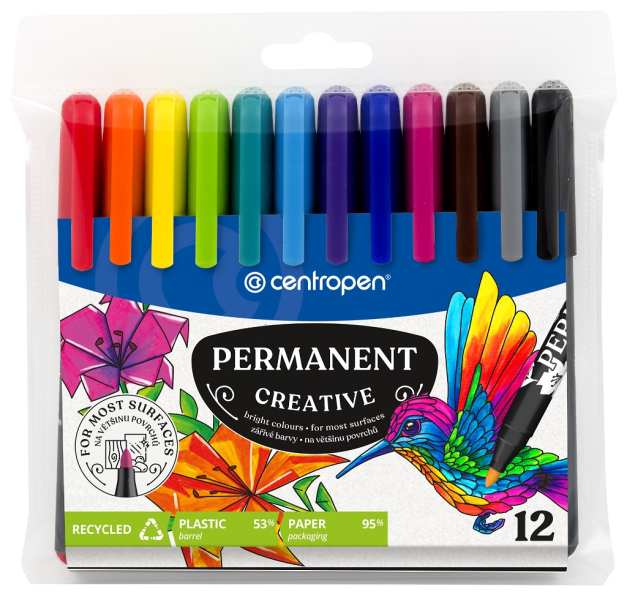 Značkovače, Centropen, 2896-12, Creativ, permanent, sada