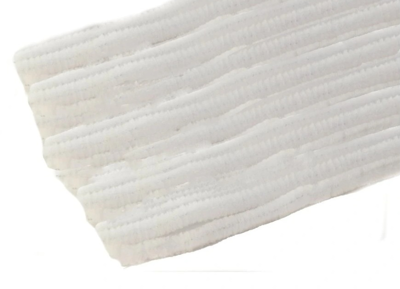 Drátek, plyšový, 50 cm x 9mm, bílý