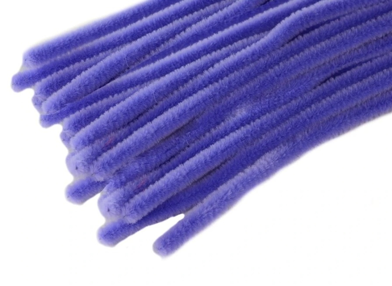 Drátek, plyšový, 50 x 9 mm, fialový světle