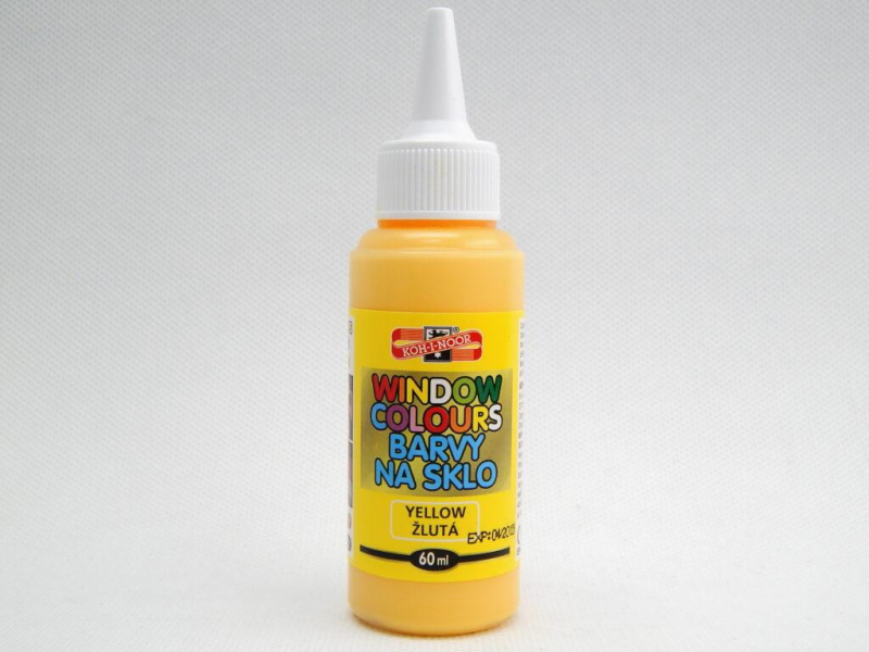 Barva na sklo, 60ml, Kohinoor, žlutá