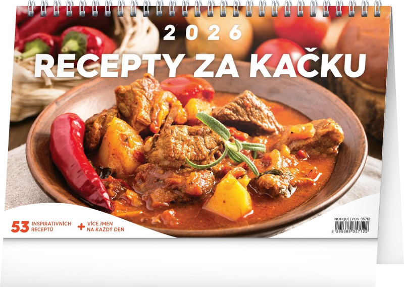 Kalendář stolní, Recepty za kačku, Presco Group