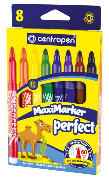 Značkovač, Centropen, 8610-8, Maxi perfect, sada 8 kusů