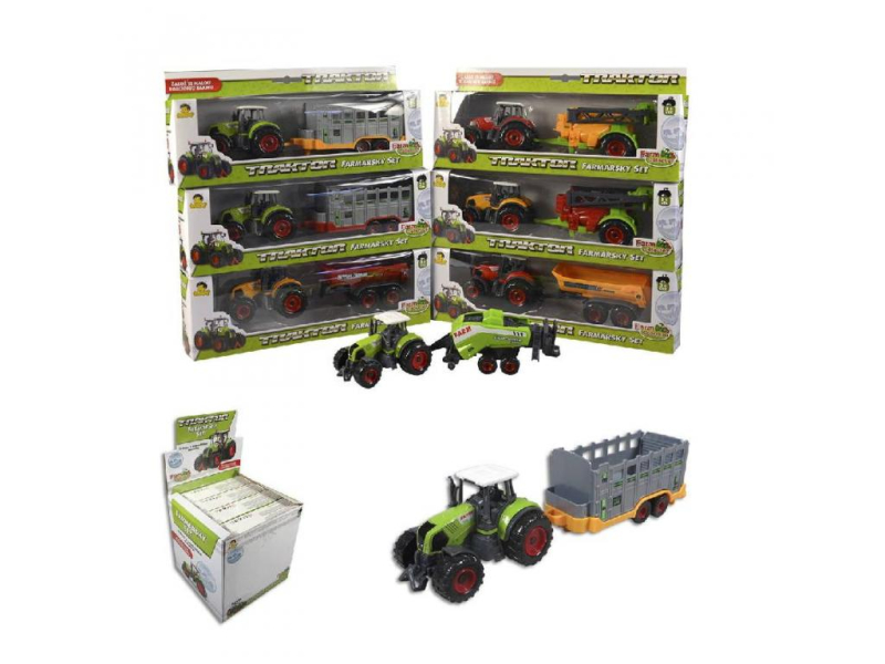 Traktor s přívěsem, 27 cm