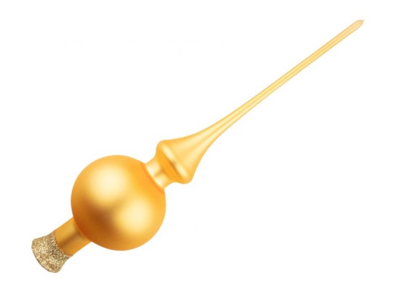 Špice skleněná zlatá tmavá, matná