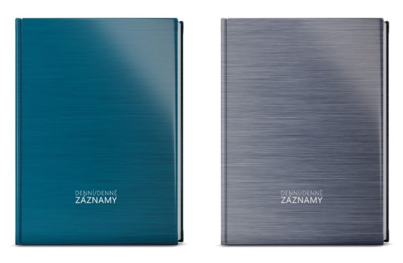 Denní záznam A5, šedý, tyrkys