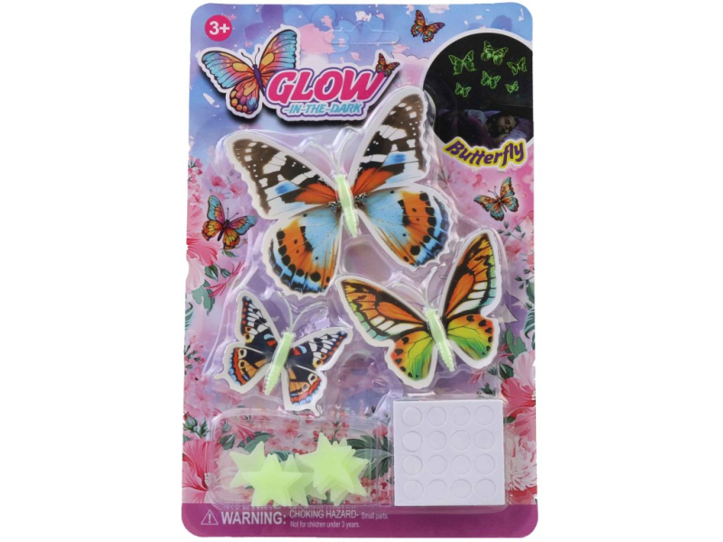 Motýl 3D, sada svítící ve tmě