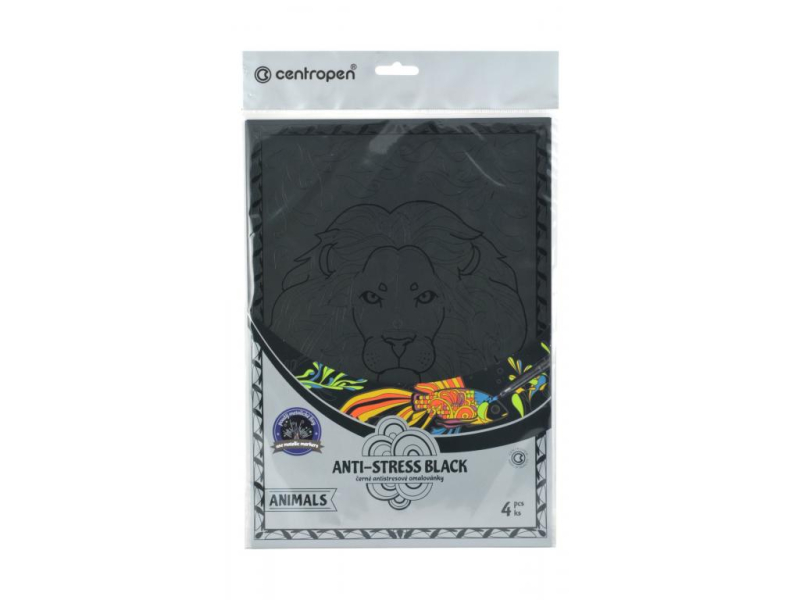 Omalovánky Centropen, černé, 9997-4, A4, 4 kusy