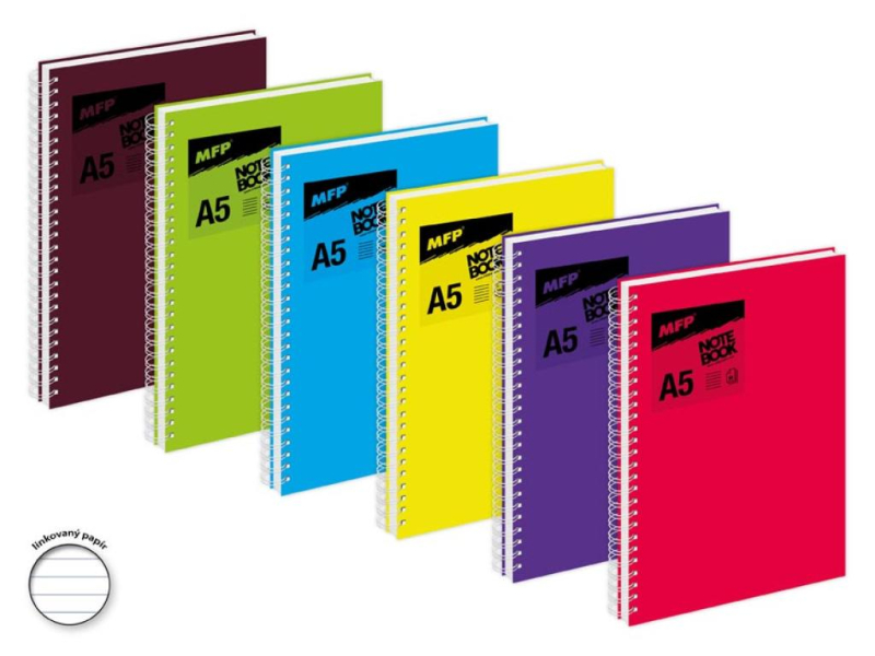 Blok A5 linka se spirálou 80 listů