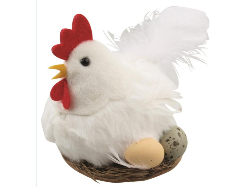 Slepice plyšová, 10 cm