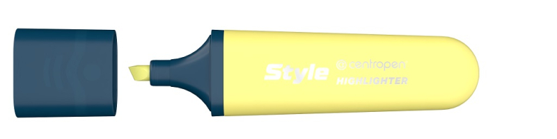 Zvýrazňovač, 6252, plochý,pastelová žlutá