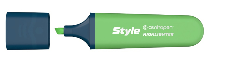 Zvýrazňovač, 6252, plochý, pastelová zelená